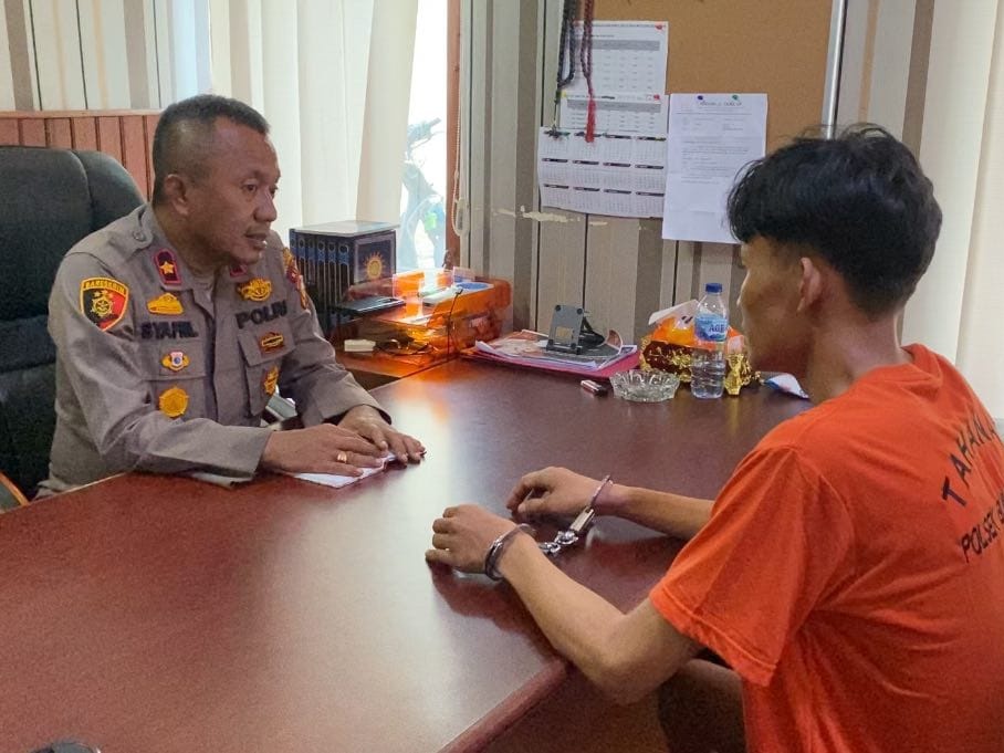 Warga Tangkap Pelaku Begal Bersenjata Tajam di Jalan Lele Pekanbaru