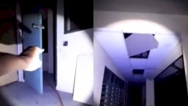 Viral Video Pria Tantang Hantu Rumah Tak Berpenghuni, Netizen Puji karena Bertahan saat Diserang Plafon