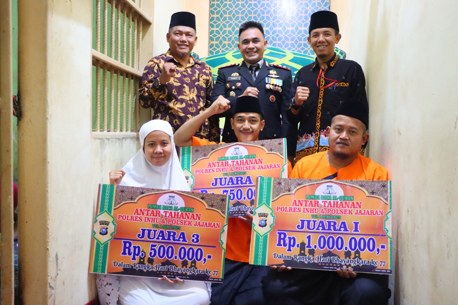 Kapolres Inhu Adakan Lomba Baca Al-Quran Antar Tahanan