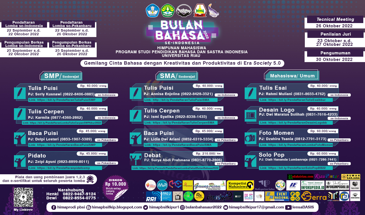 Peringati Peristiwa 28 Oktober, Himaprodi PBSI Unri Gelar Kegiatan Bulan Bahasa