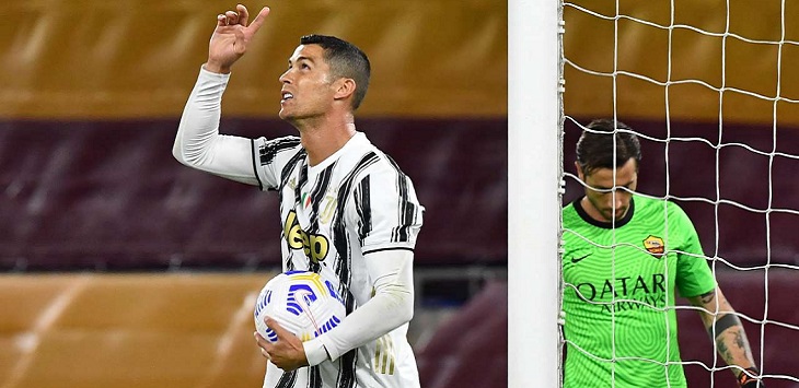Bermain Dengan 10 Pemain, Juventus Imbangi AS Roma, Ronaldo Cetak Brace
