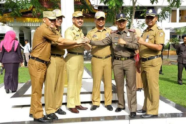 Pimpin Apel Terakhir,  PJ Wako Pamit Dengan Semua Pejabat