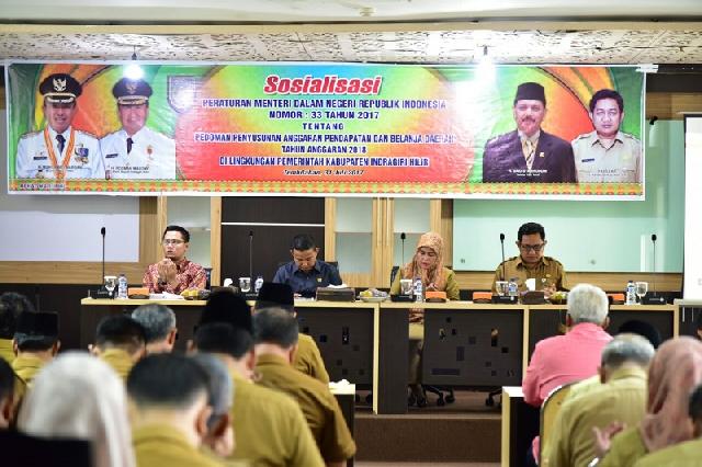 Asisten 3 Setda Inhil Buka Sosialisasi Permendagri No 33 TH 2017