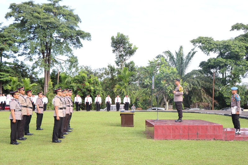 Kapolres Kuansing Pimpin Sertijab Kabag, Kasat dan Kapolsek