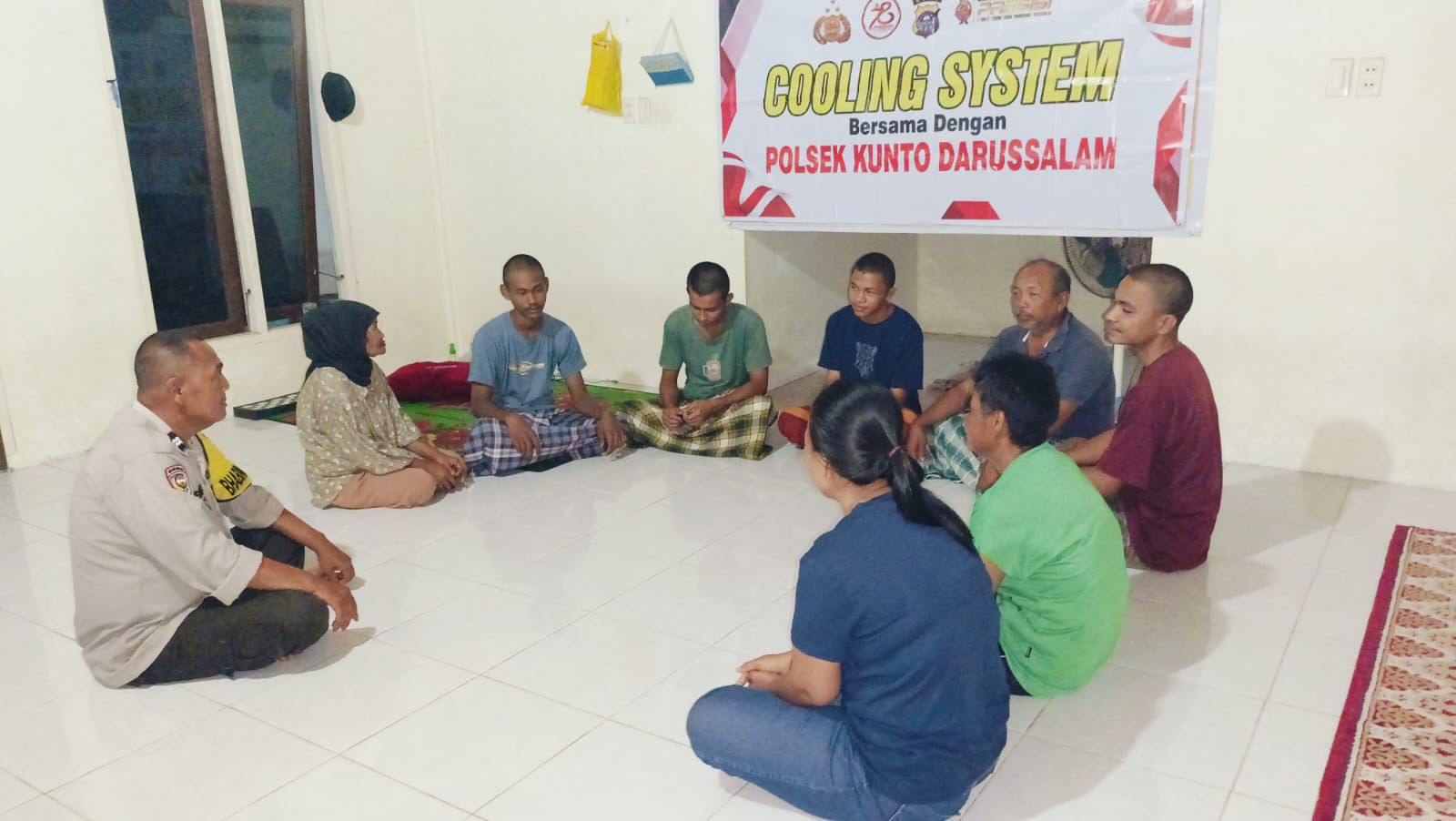 Bhabinkamtibmas Polsek Kuntodarussalam Gelar Cooling System di Desa Pasir Indah