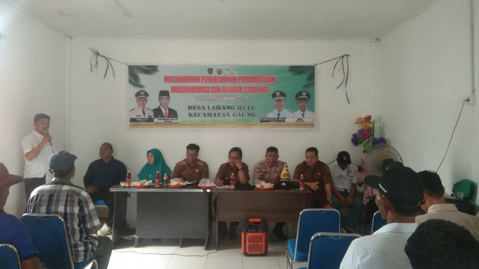 Polsek Gaung Ikuti Musrenbangdes Sambil Sosialisasi dan Cooling System Pemilu 2024