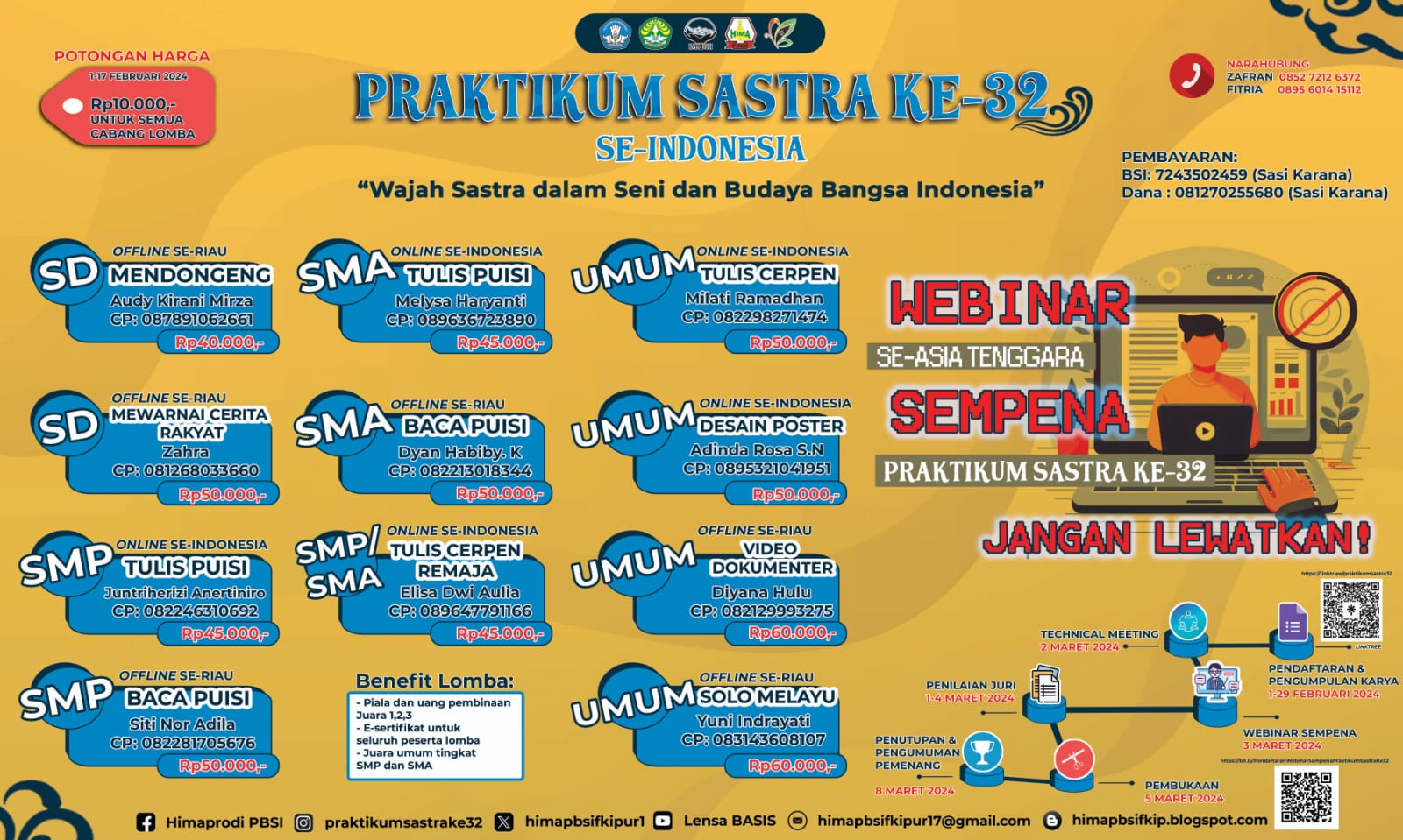 Praktikum Sastra ke-32 Meriahkan Kreativitas Seni dan Budaya Indonesia
