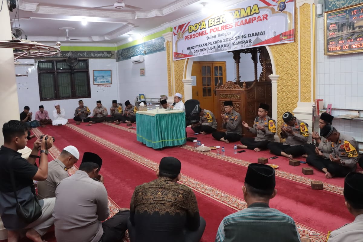 Demi Pilkada Damai, Polres Kampar Gelar Doa Bersama