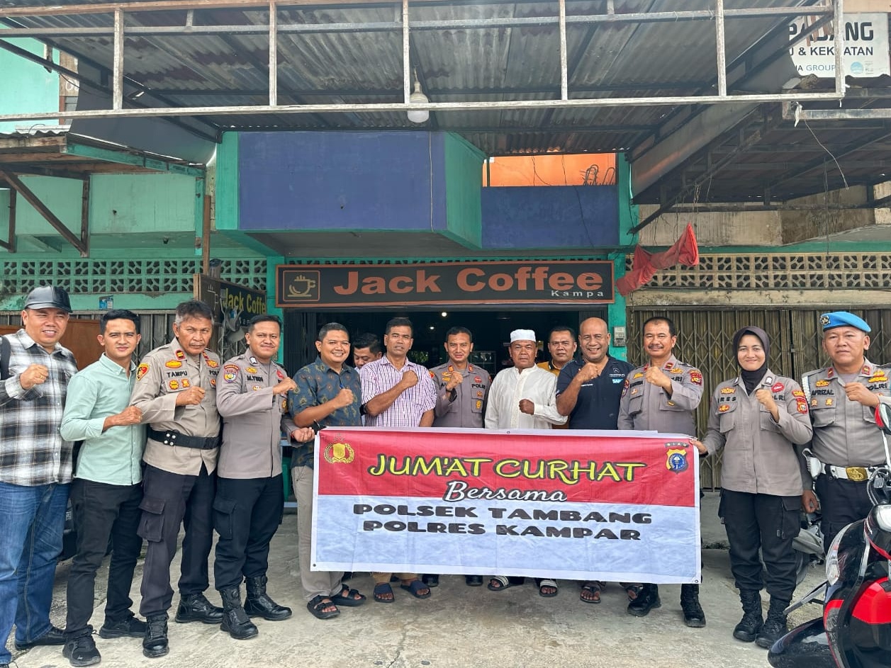 Jumat Curhat, Kapolsek Tambang Bahas Kamtibmas dan Karhutla Bersama Warga