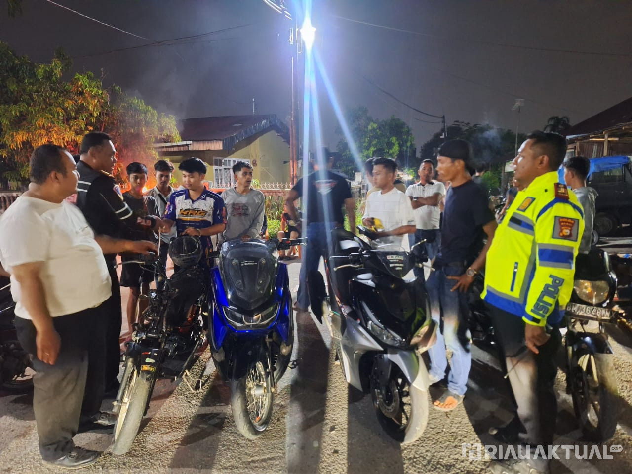 Terindikasi Balap Liar, Satlantas Polresta Pekanbaru Amankan 16 Sepeda Motor