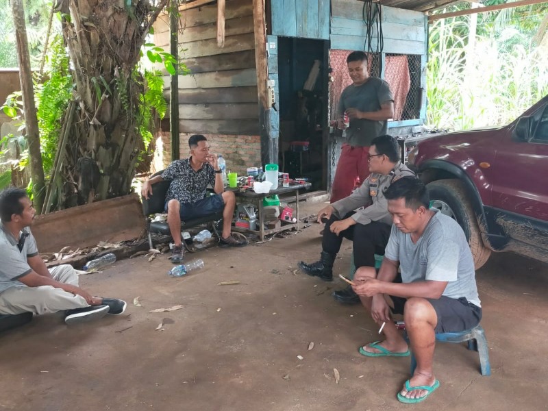 Bhabinkamtibmas Polsek Bangko Pusako Gelar Cooling System, Wujudkan Pilkada Damai di Rokan Hilir