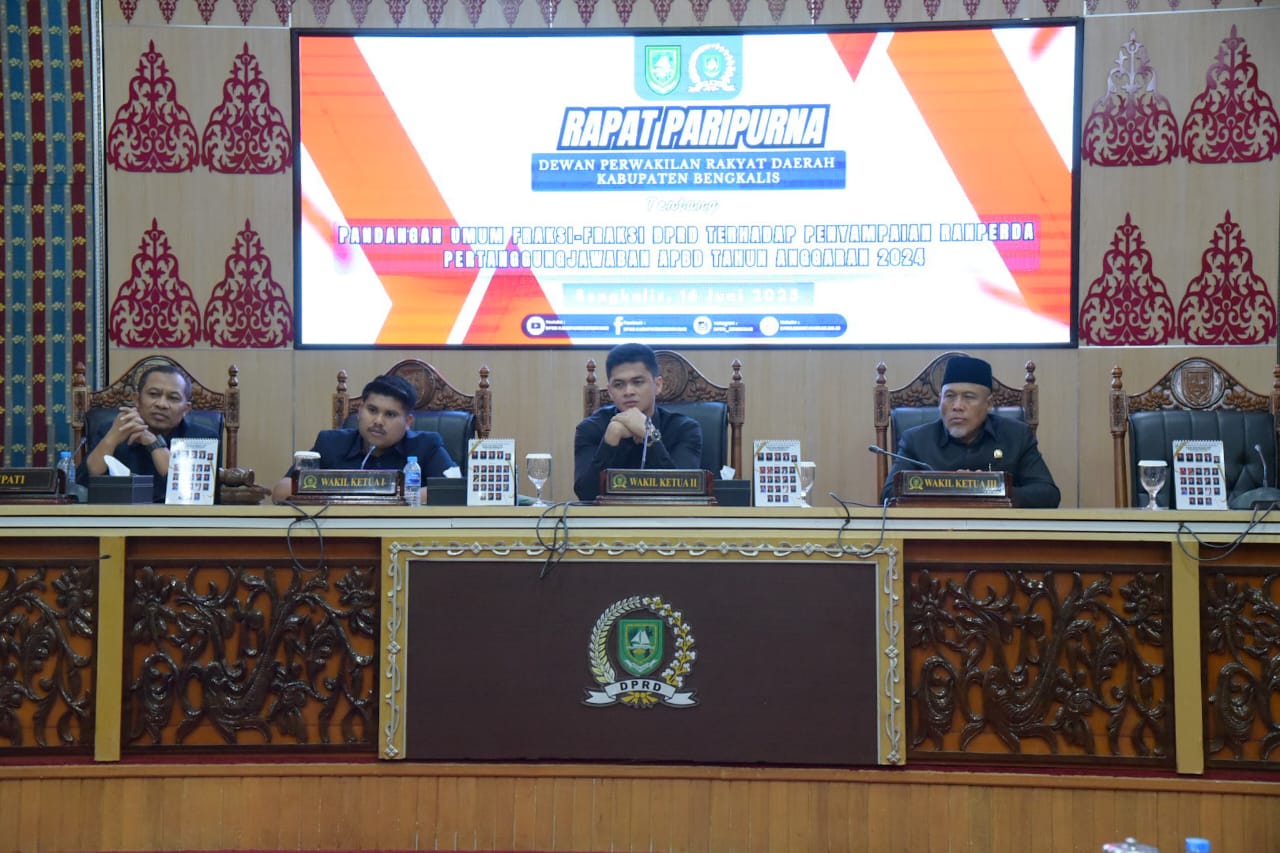 Pemkab Bengkalis Tanggapi Pandangan Fraksi DPRD soal Pertanggungjawaban APBD 2024