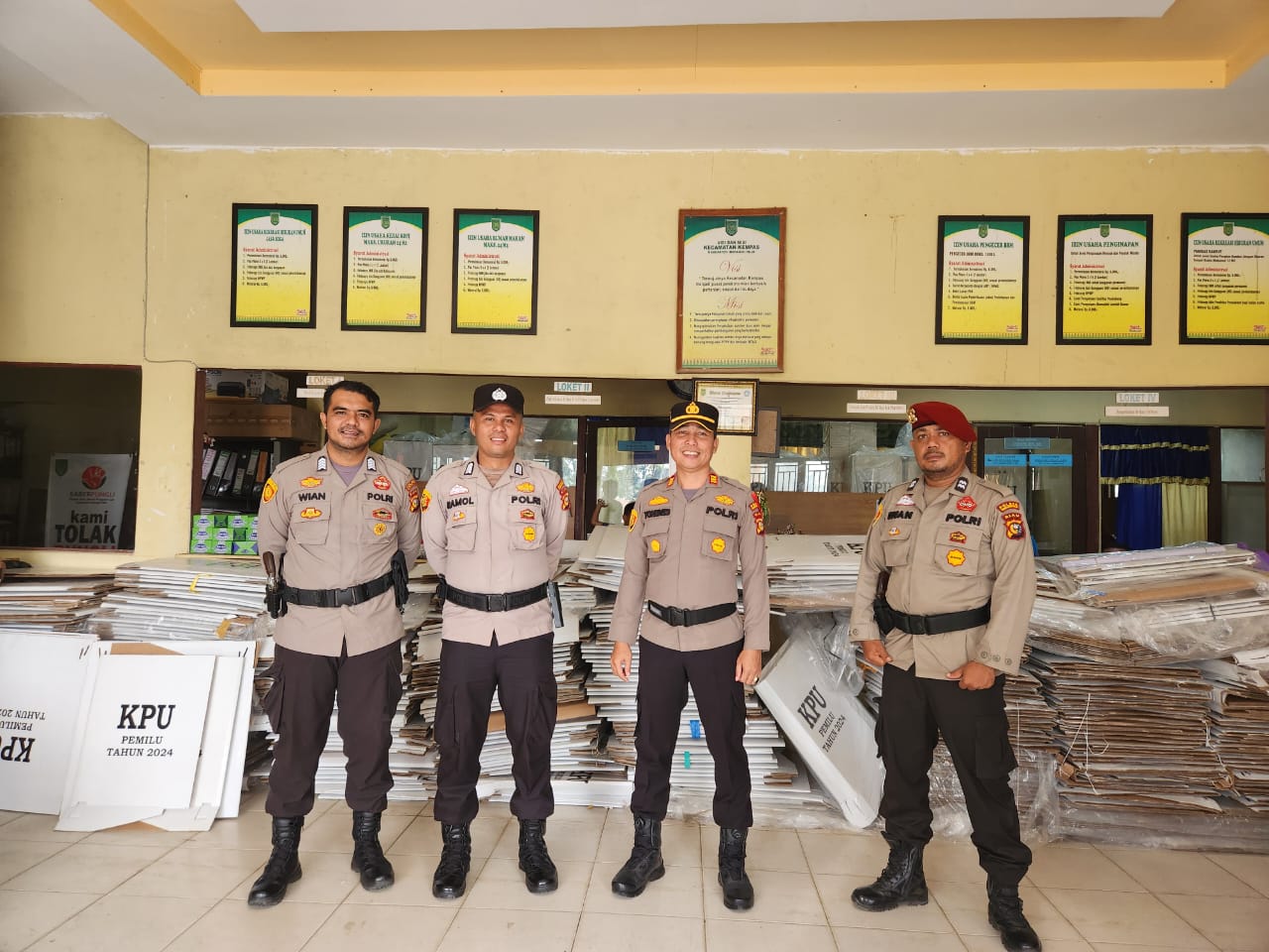 Pemilu Berjalan Damai, Polsek Kempas Ucapkan Terima Kasih ke Masyarakat