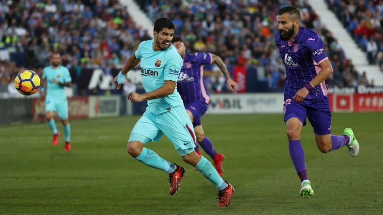 Barca Gulung Leganes 3-0, Suarez Cetak Dua Gol