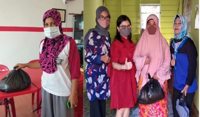 Dampak Covid-19, Karyawan PT PLA Salurkan Bantuan Sembako ke Warga Kurang Mampu