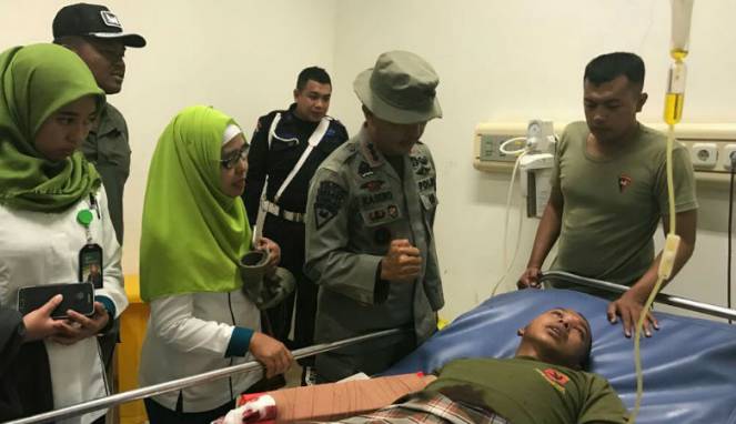 Dua Anggota Brimob Terkena Bom saat Latihan