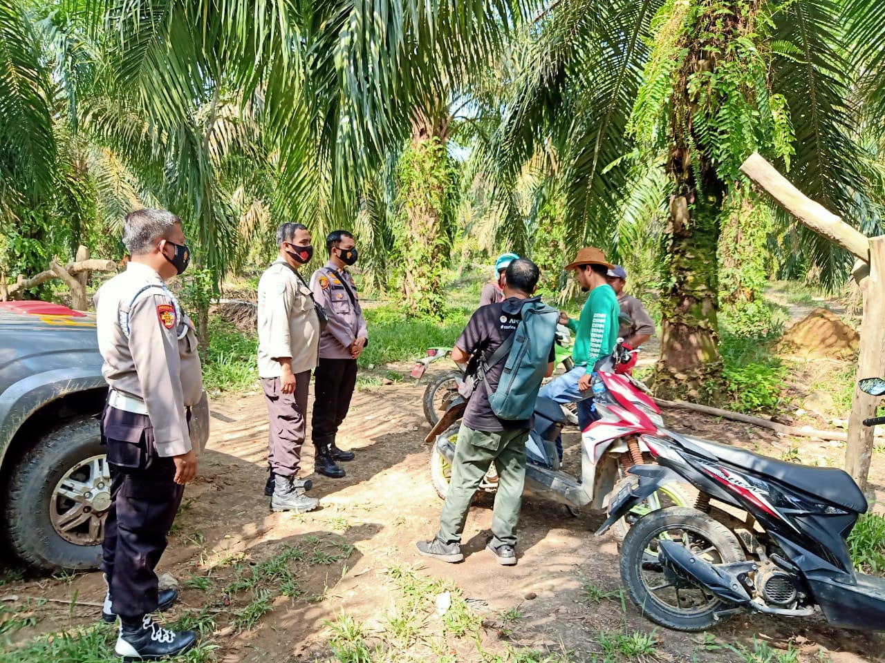 Polsek Pangkalan Lesung Kembali Lakukan Penelusuran Gajah di Dusun Tambun