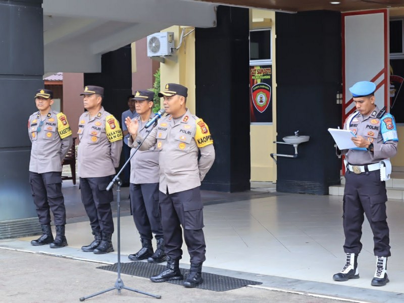 Kapolres Kuansing Pimpin Apel Persiapan Operasi Mantap Praja Lancang Kuning 2024 Jelang Pilkada