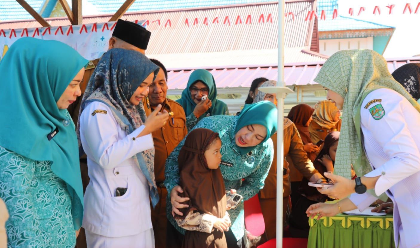 Ketua TP PKK Rohul Luncurkan Program Pemeriksaan Kesehatan Gratis di Sekolah