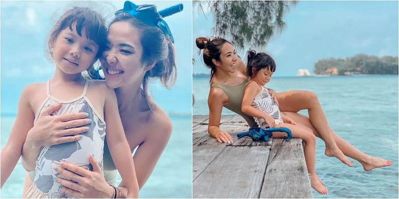 Gisella Pakai Bikini di Pulau Macan, Hot Mom!