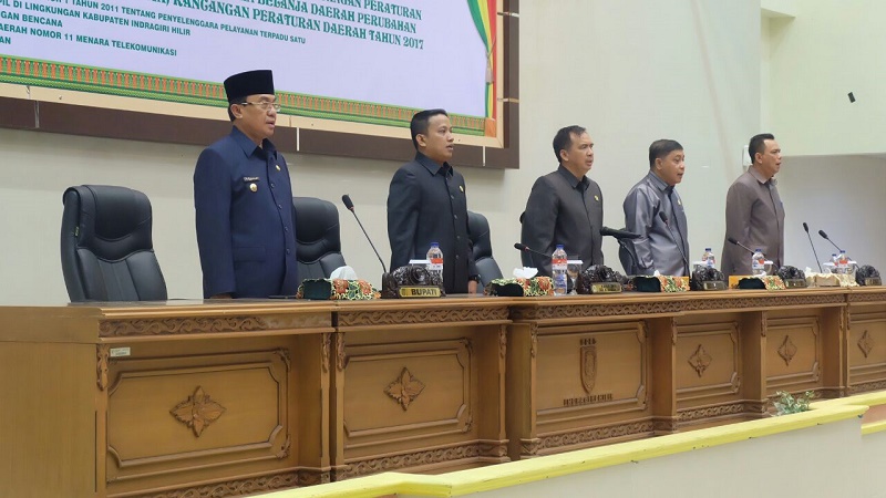 Bupati Inhil Sampaikan Pidato Pengantar Nota Keuangan dan Ranperda APBD-P TA 2017