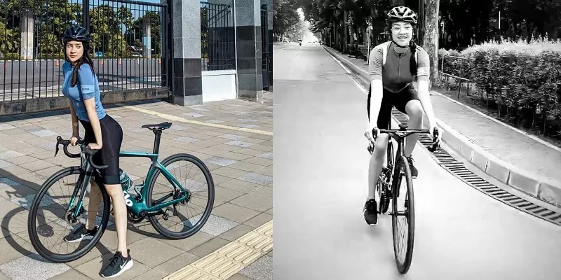 Anya Geraldine Pertama Kali Gowes Sepeda, Cantik Gemesin!