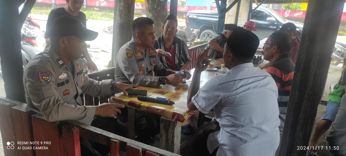 Kapolsek Tambang Kembali Sampaikan Pesan Pemilu Damai