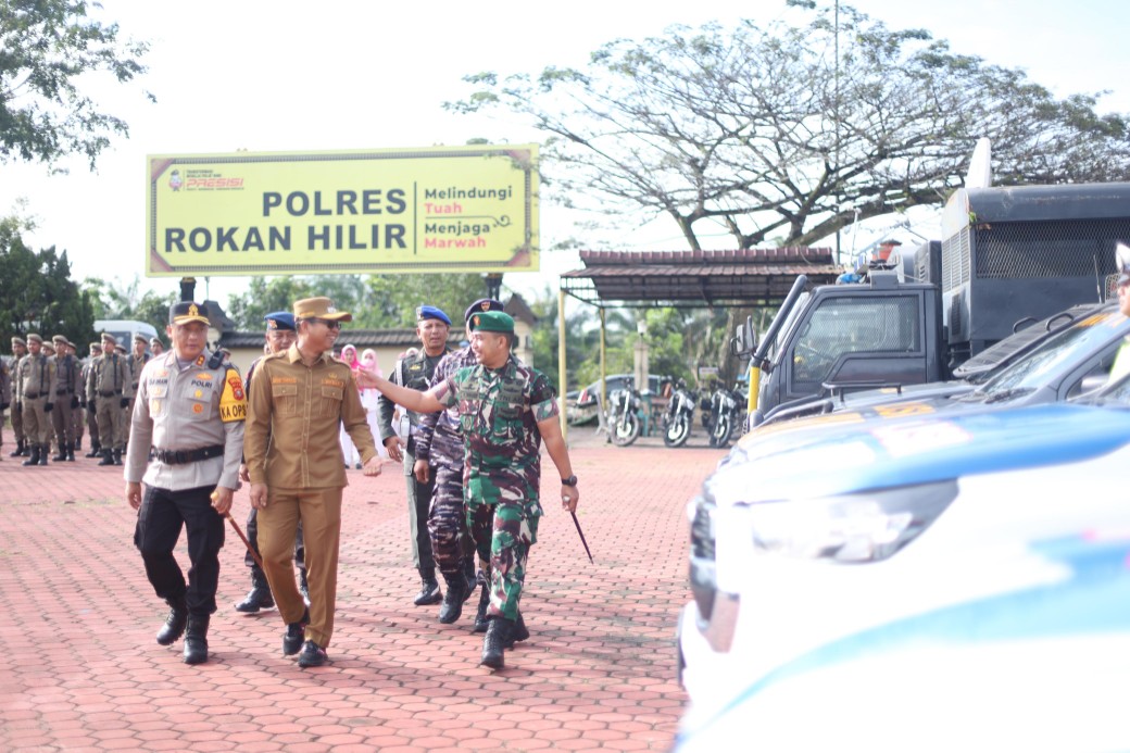 Polres Rohil Gelar Apel 3 Pilar Operasi Lilin 2025, Amankan Natal dan Tahun Baru