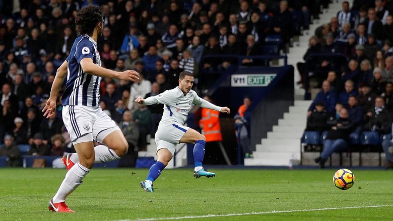Hazard Dua Gol, Chelsea Benamkan West Brom 4-0