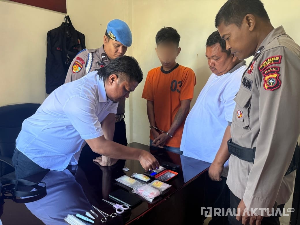 Dipasok dari Medan, Polsek TPTM Bongkar Jaringan Narkoba Antarprovinsi di Rohil