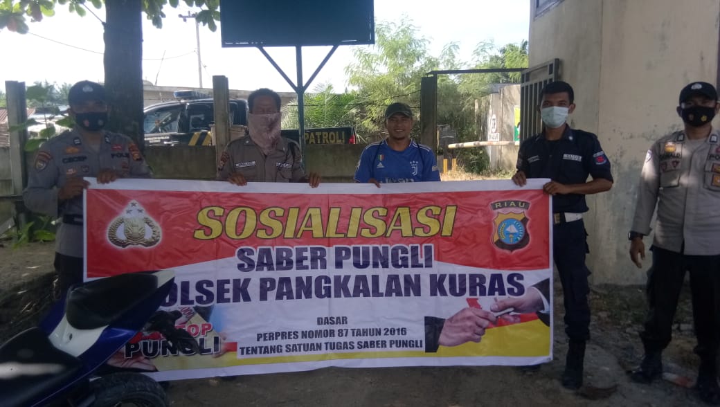 Polsek Pangkalan Kuras Sosialisasi Saber Pungli Kepada Security Perusahaan