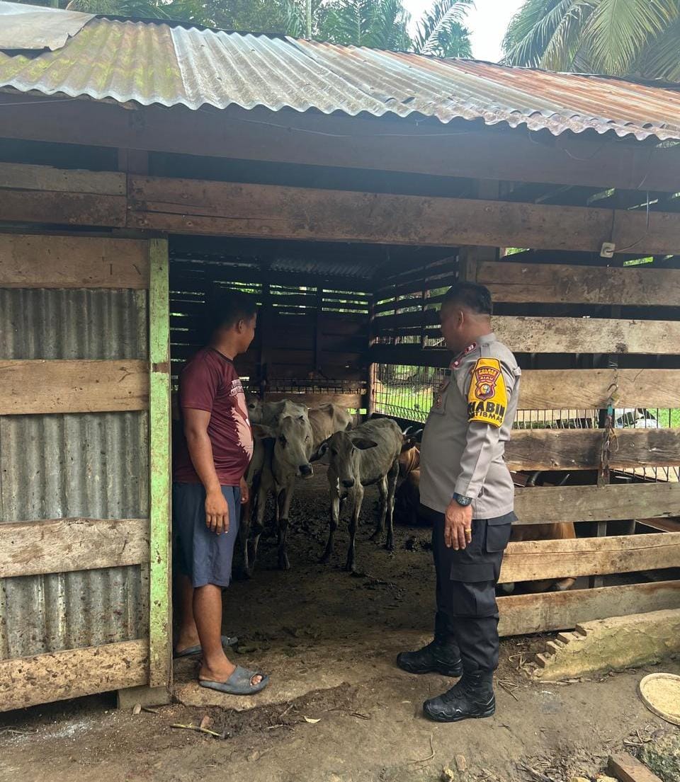 Polsek Bangko Pusako Gelar Pembinaan Ketahanan Pangan di Kepenghuluan Pematang Ibul