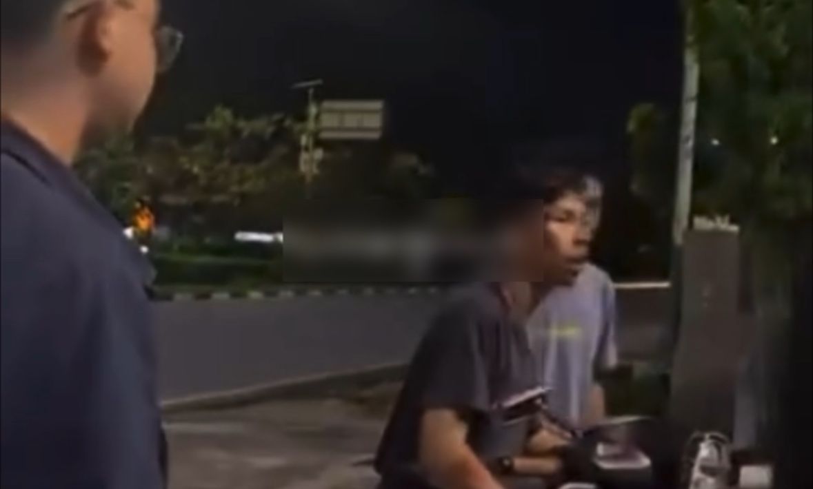 Diduga Aksi Begal, Pengendara Motor Dibacok OTK di Jalan Sudirman Pekanbaru