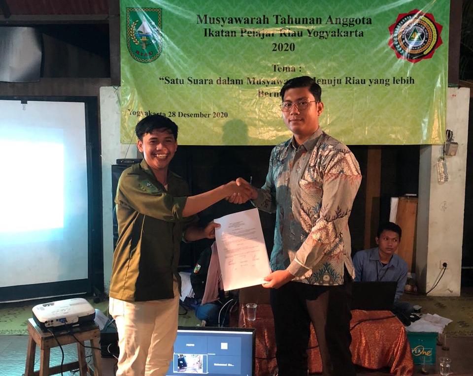 Muhammad Alfathan Resmi Terpilih Sebagai Ketua Umum Ikatan Pelajar Riau Yogyakarta