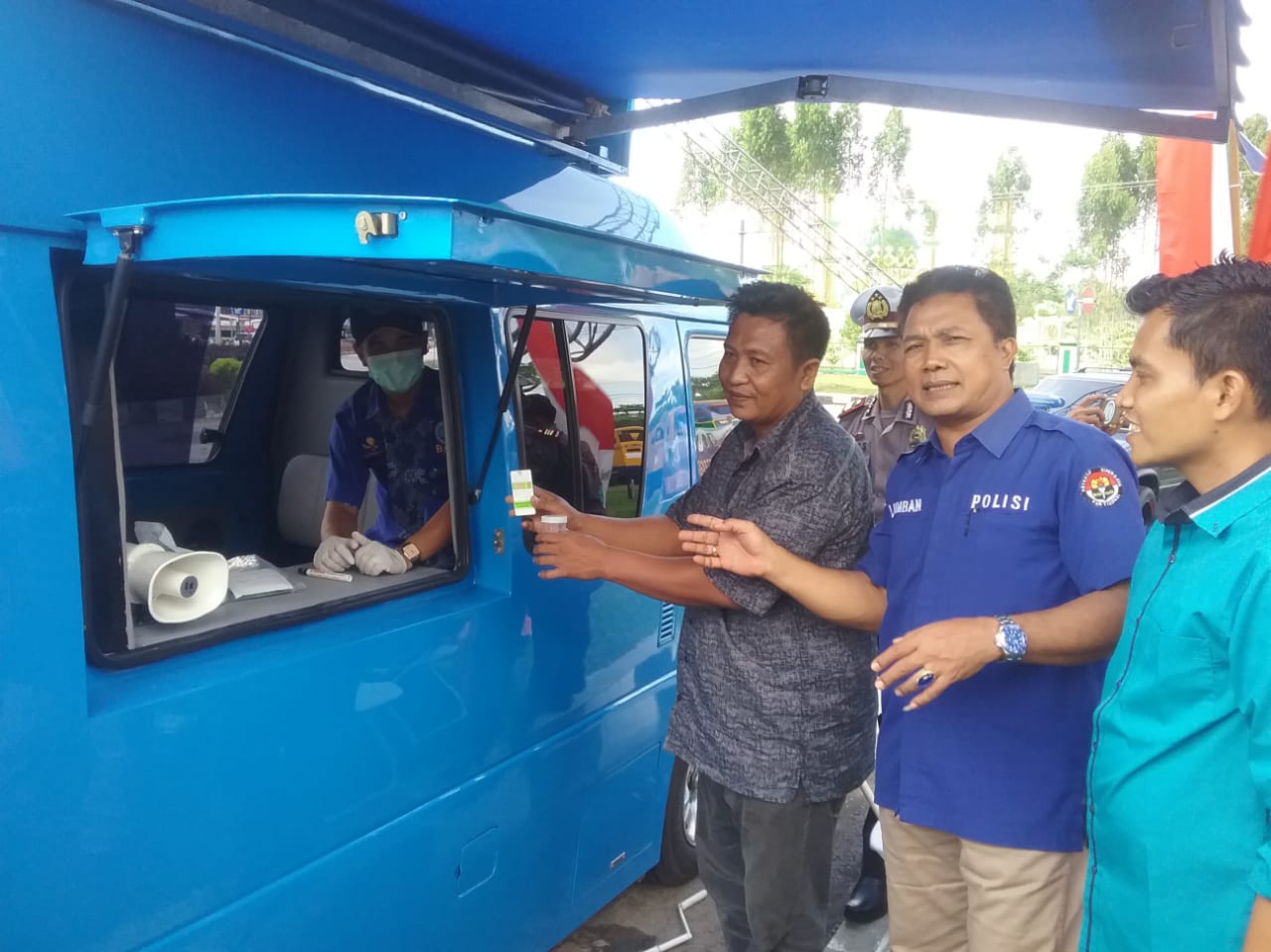BNNK dan Polres Kuansing Tes Urin Sopir AKAP