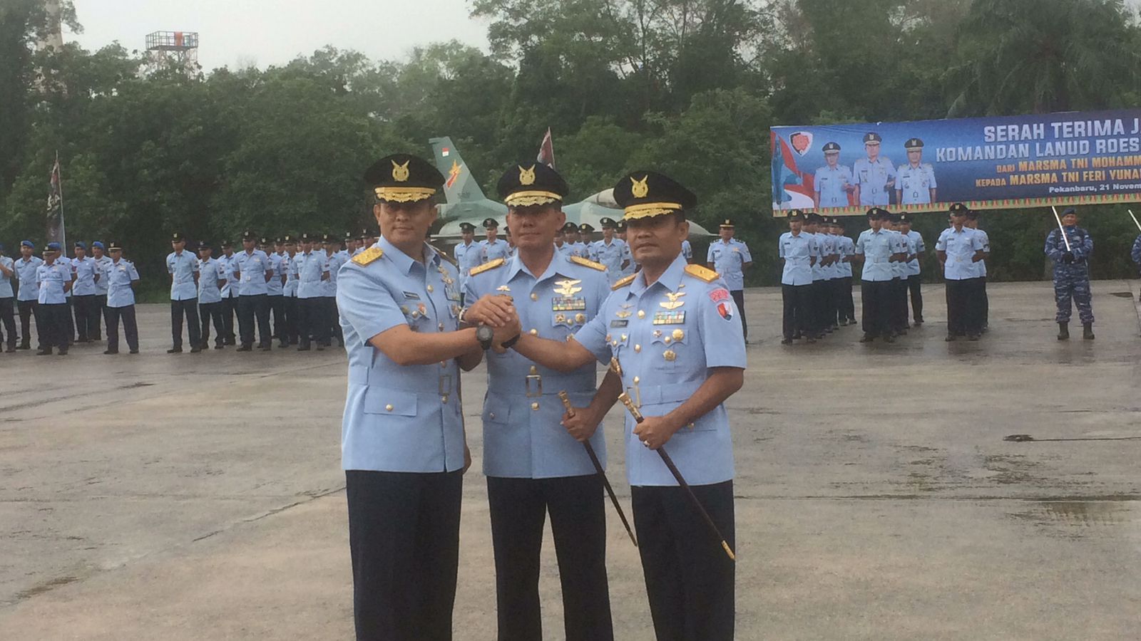 Panglima Komando Operasi Udara I Pimpinan Sertijab Danlanud Roesmin Nurjadin