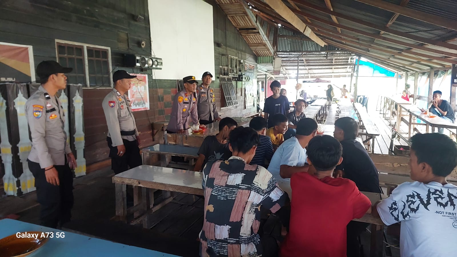 Kapolsek Batang Tuaka Mengimbau Warga Gemilang Jaya Inhil Jelang Pemilu 2024