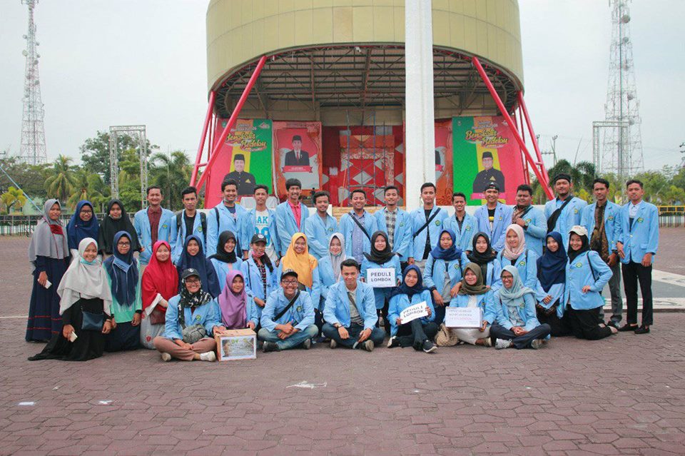 Mahasiswa Kukerta UNRI dan Hipematan Kecamatan Bantan Galang Dana Untuk Korban Gempa Lombok