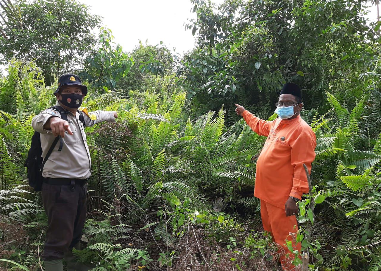 Polsek Kuala Kampar Cek titik Api yang Terpantau Aplikasi Dasboard Lancang Kuning