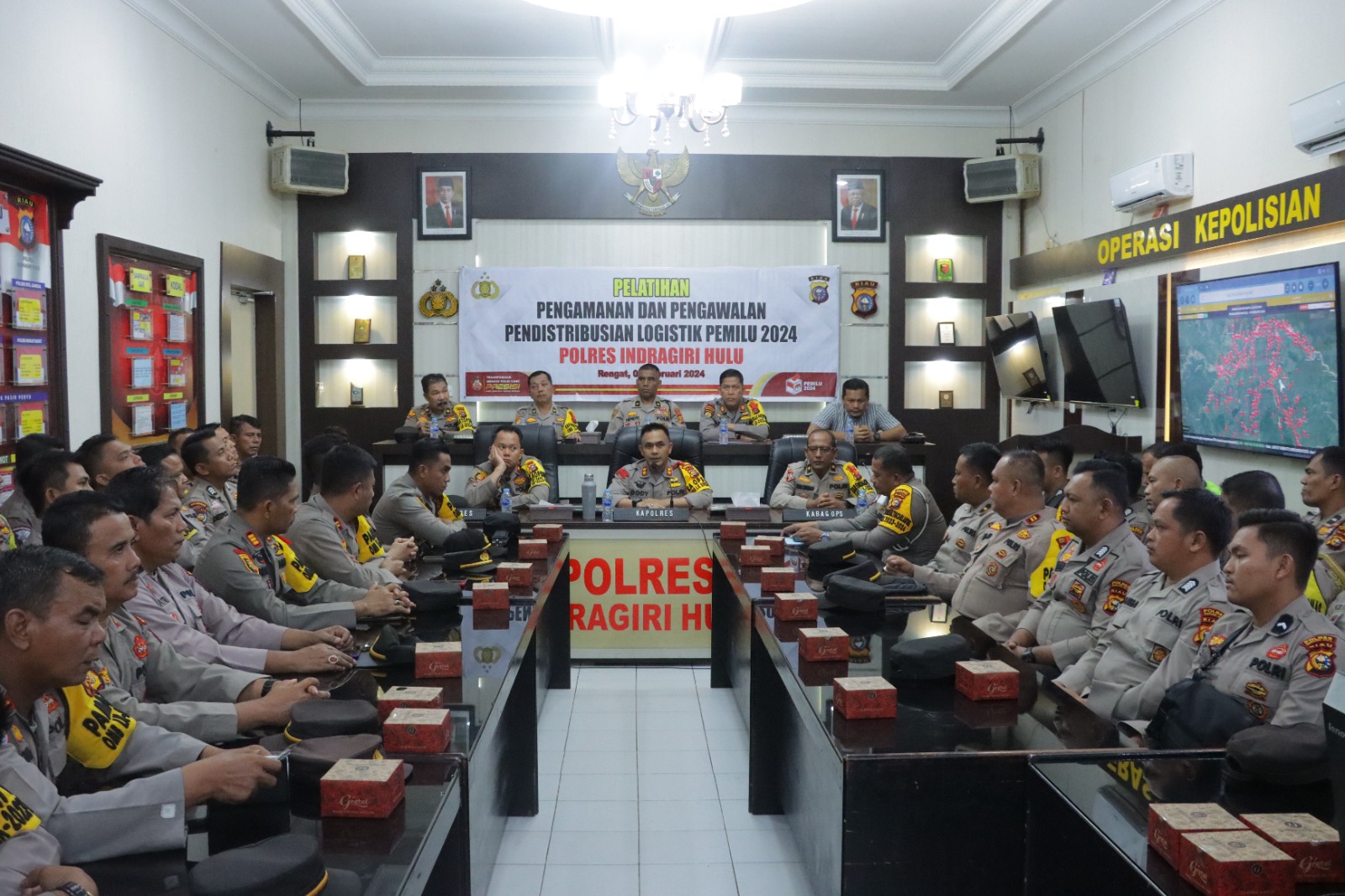 Pastikan Distribusi Logistik Pemilu Aman, Polres Inhu Gelar Pelatihan