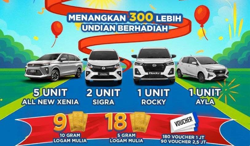 Akhir Tahun Makin Seru, Astra Daihatsu Bagikan 9 Mobil dan Emas di DAIFEST 2025