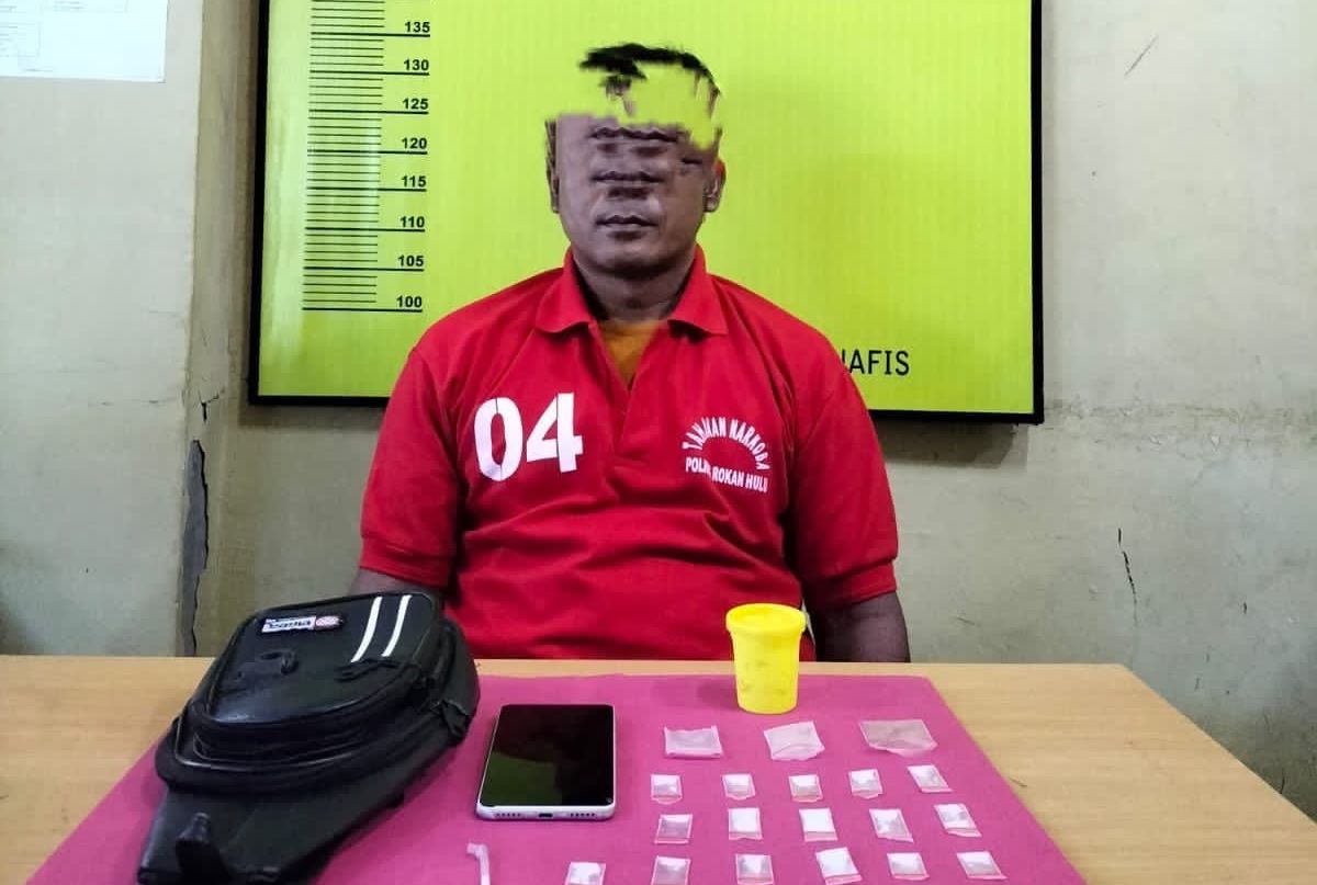 Miliki Sabu Sekitar 3,17 Gram, Pria Ini Diringkus Personil Sat Resnarkoba Polres Rohul 