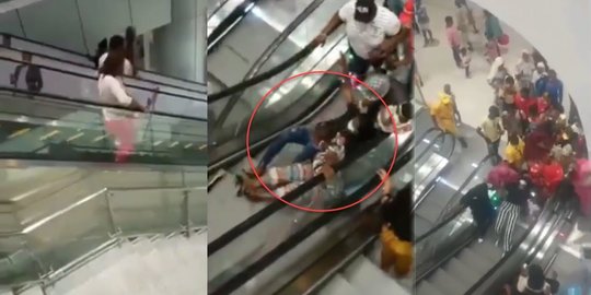 Grand Opening Sebuah Mall di Kamerun, Banyak Warga Terjungkal saat Naik Eskalator