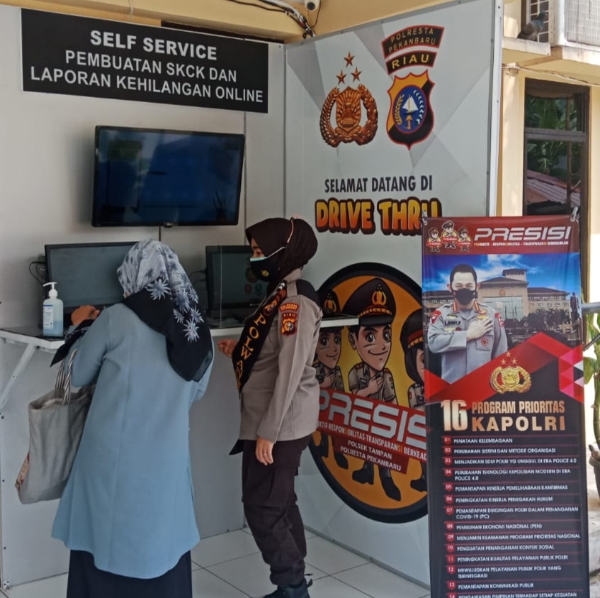 Keren! Begini Cara Penggunaan Aplikasi Drive Thru Presisi Polsek Tampan