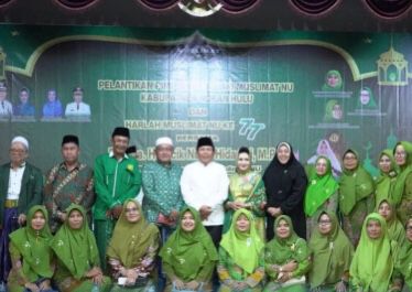 Bupati Sukiman Saksikan Pelantikan PC Muslimat NU Rohul