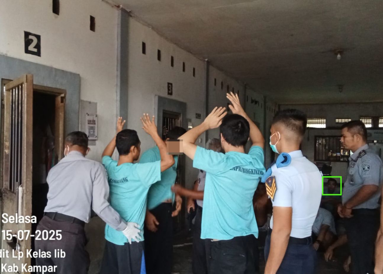 Lapas Bangkinang Gelar Razia Gabungan, Cegah Barang Terlarang Masuk ke Kamar Hunian