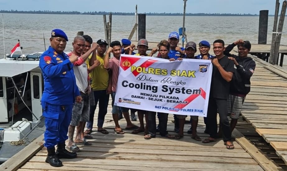 Satpolairud Polres Siak Lakukan Sambang Pesisir untuk Jaga Stabilitas Jelang Pilkada 2024