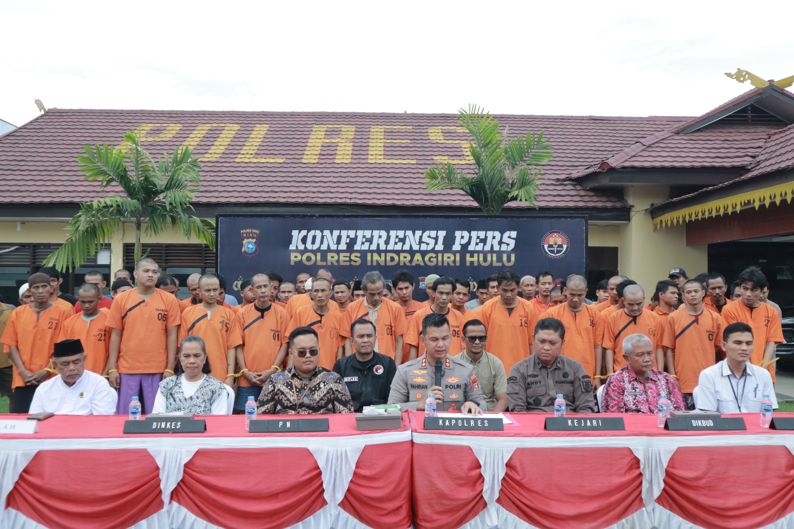 Operasi Antik 2025, Polres Inhu Bongkar 50 Kasus Narkoba dan 63 Tersangka Diamankan