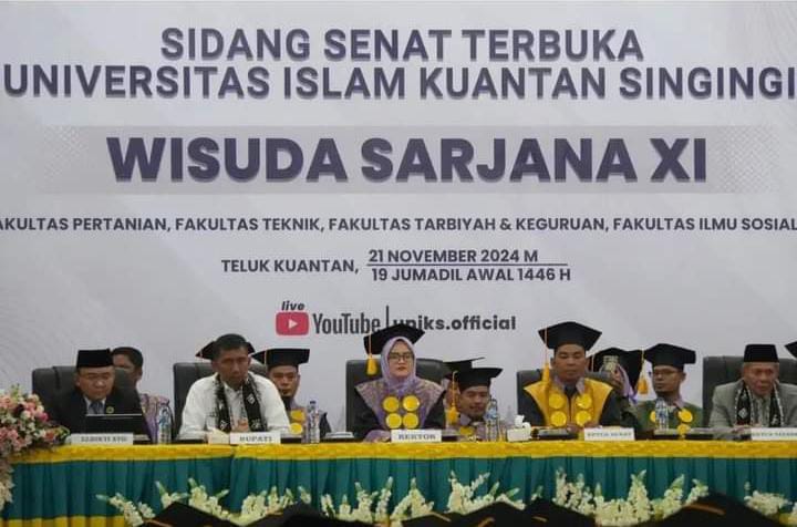 Pjs Bupati Kuansing Hadiri Wisuda Angkatan Ke-XI UNIKS, Tetap Semangat dan Lanjutkan Karya untuk Kemajuan Daerah