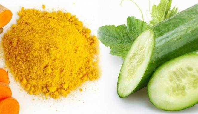 Cara Cepat Cerahkan Ketiak dengan Mentimun dan Kunyit